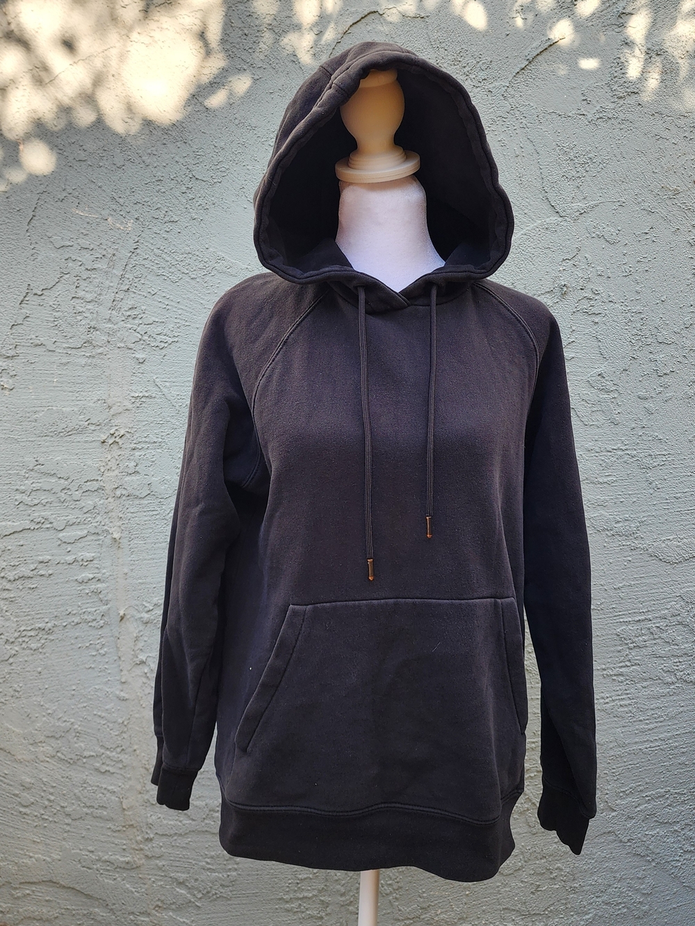 CSG Black Pullover Hoodie Sweatshirt Fleece Pocket Raglan Sleeve Size [XS]